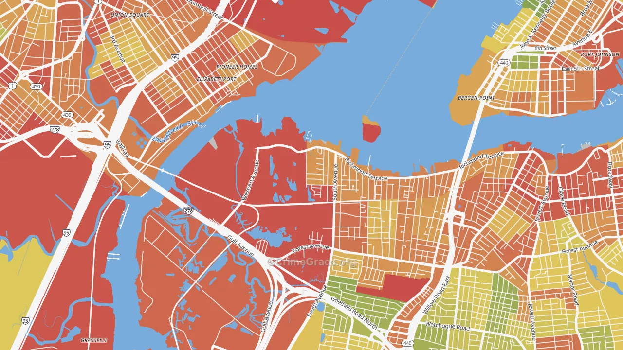 Howland Hook, Staten Island, NY Map of Assault Rates