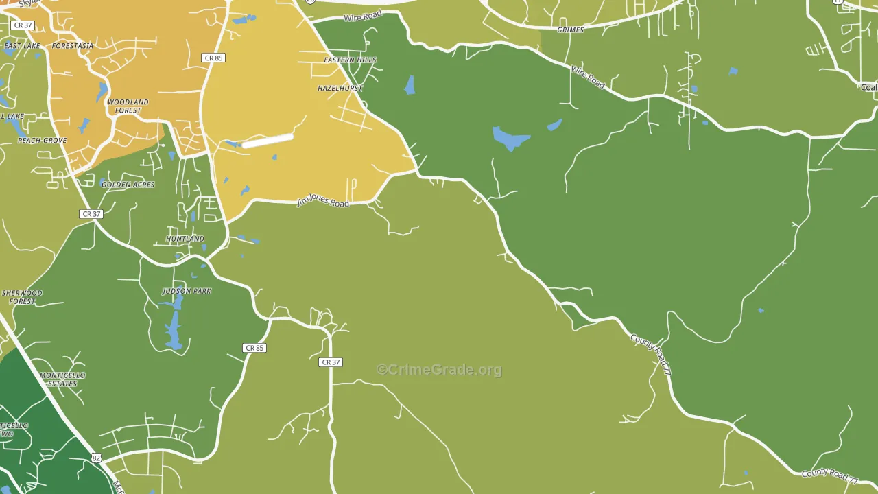 Howton, AL Map of Assault Rates