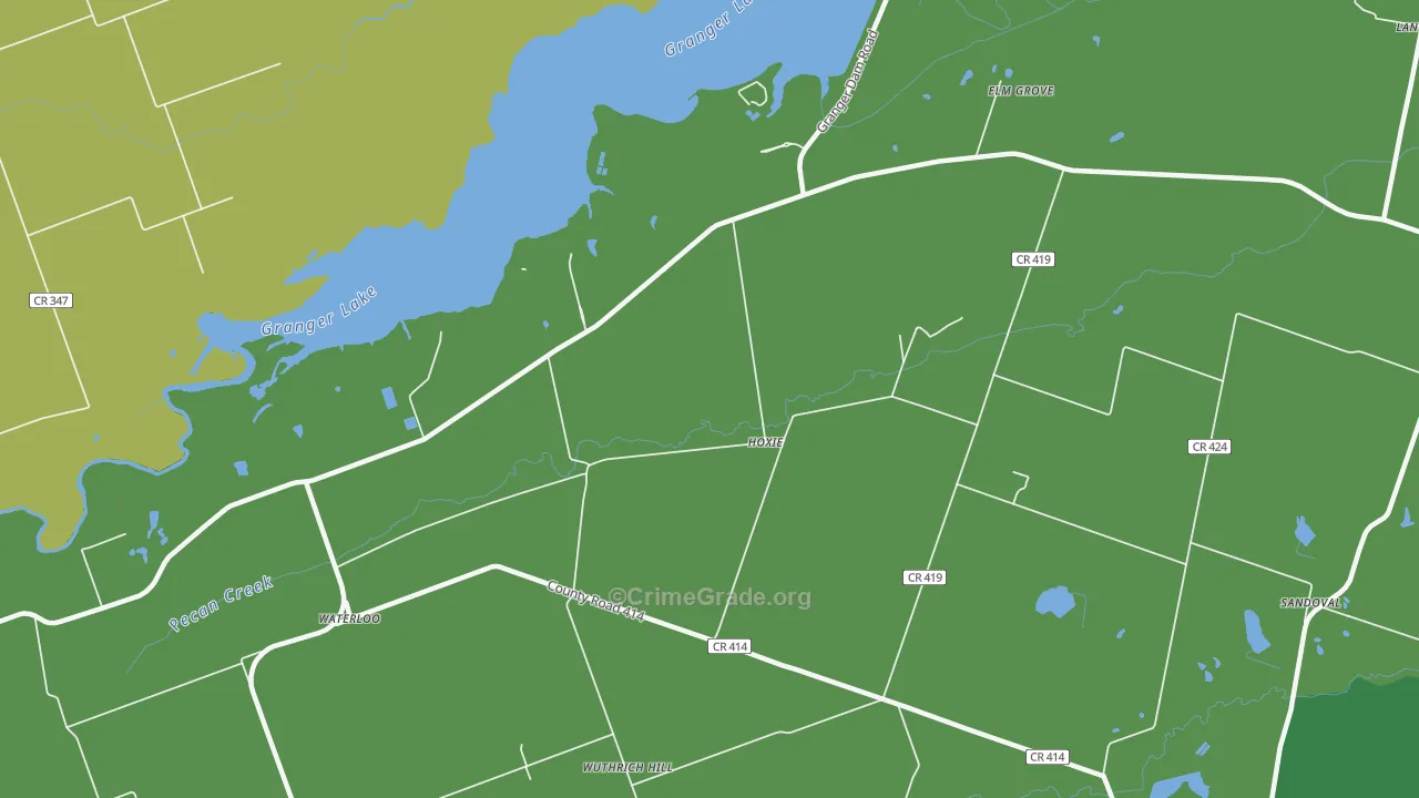 Hoxie, TX Map of Assault Rates