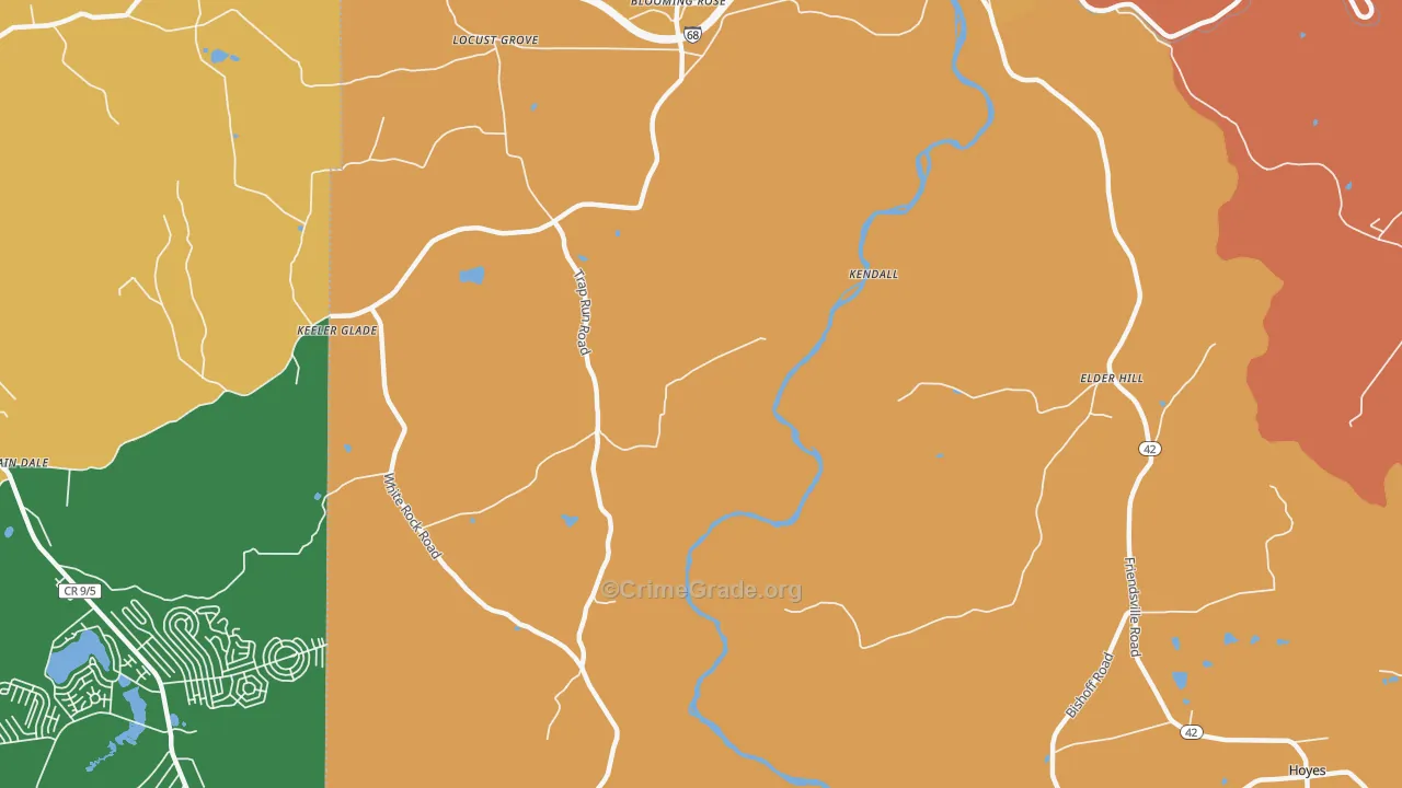 Hoyes, MD Map of Assault Rates