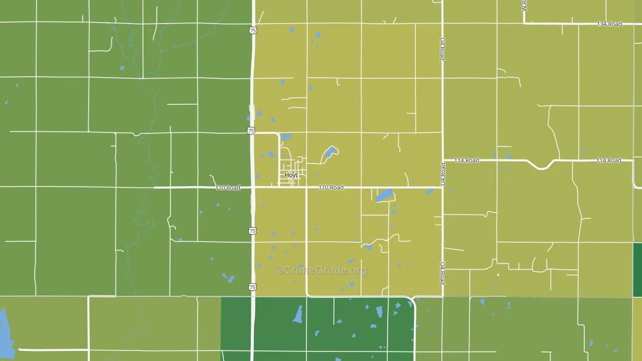 Hoyt, KS Map of Assault Rates