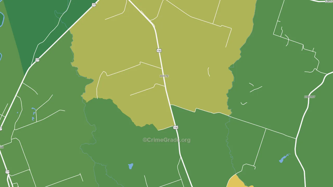 Hoyte, TX Map of Assault Rates