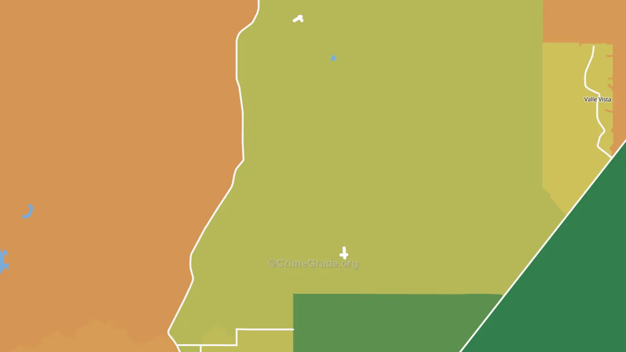 Hualapai, AZ Map of Assault Rates