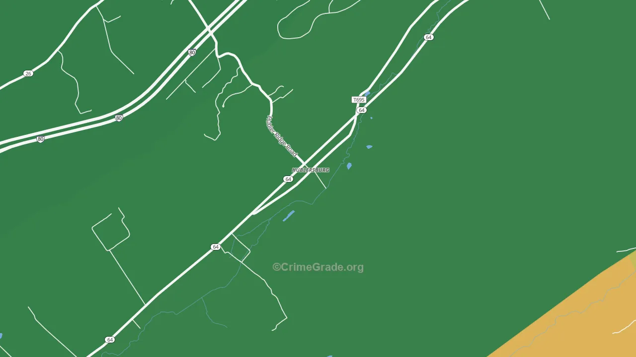 Hublersburg, PA Map of Assault Rates