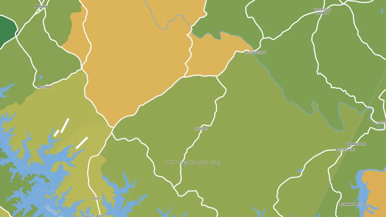 Huddleston, VA Map of Assault Rates
