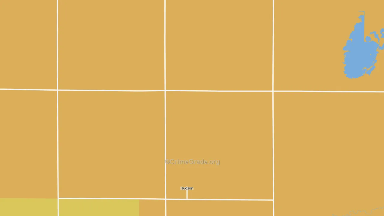Hudson, KS Map of Assault Rates