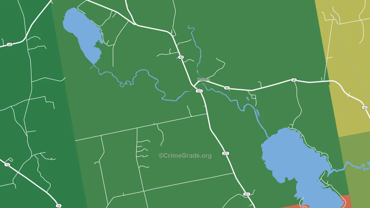 Hudson, ME Map of Assault Rates