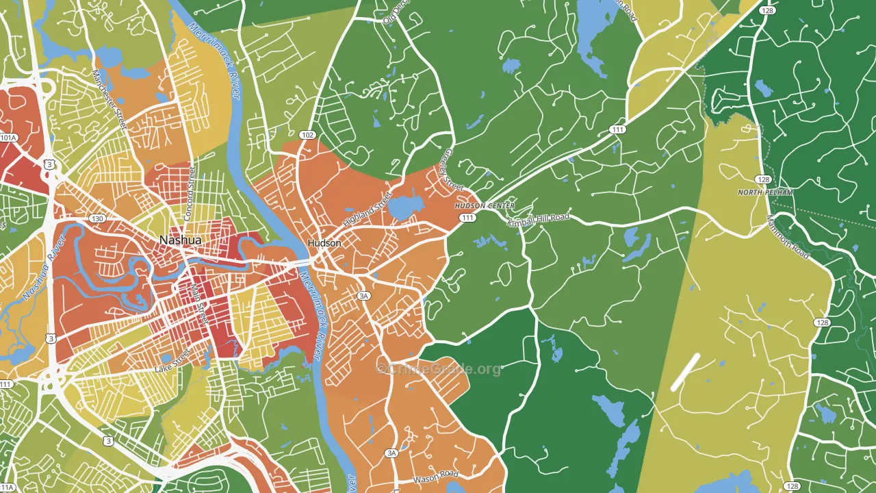Hudson, NH Map of Assault Rates