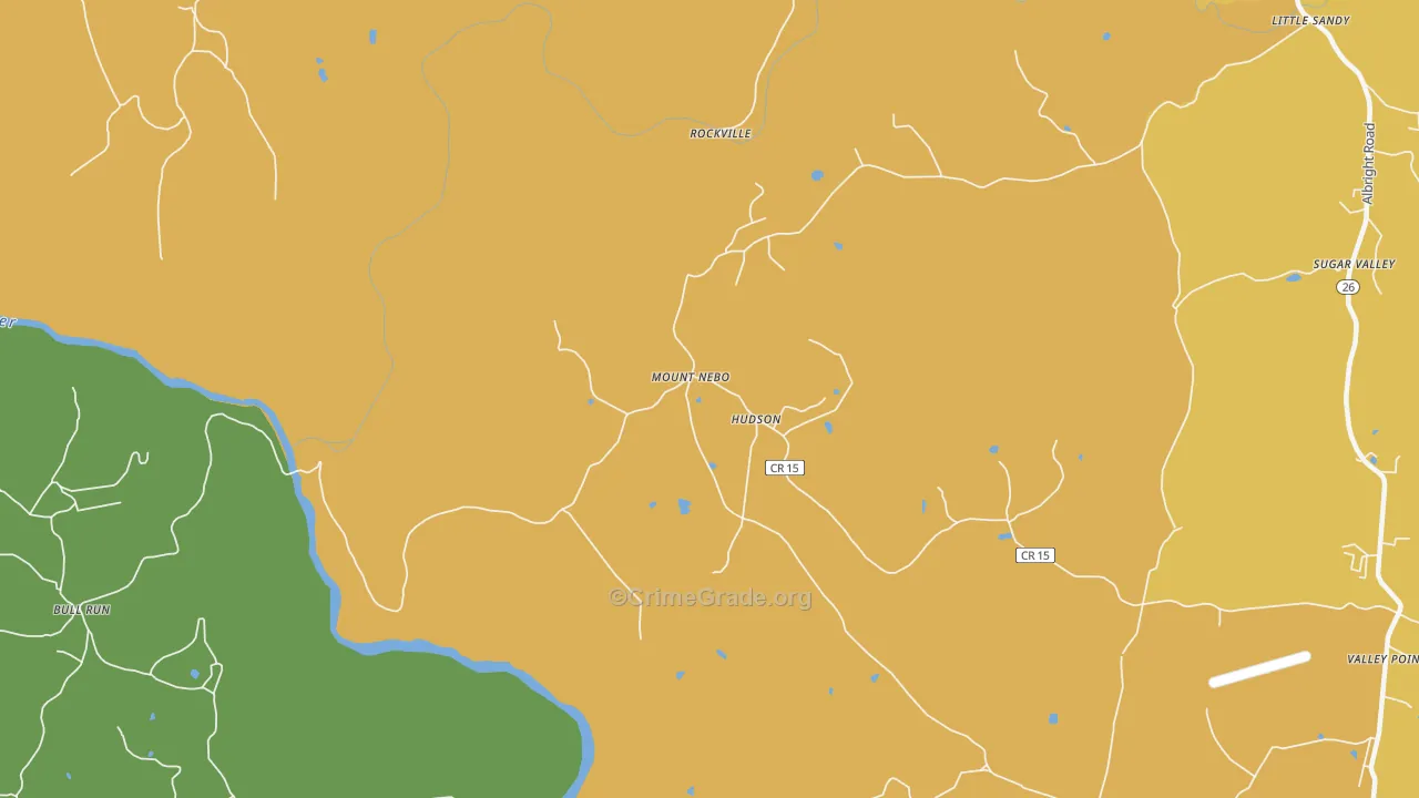 Hudson, WV Map of Assault Rates