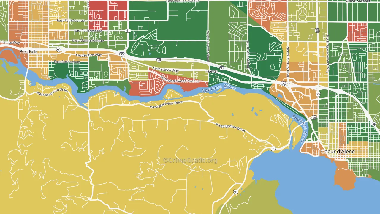 Huetter, ID Map of Assault Rates