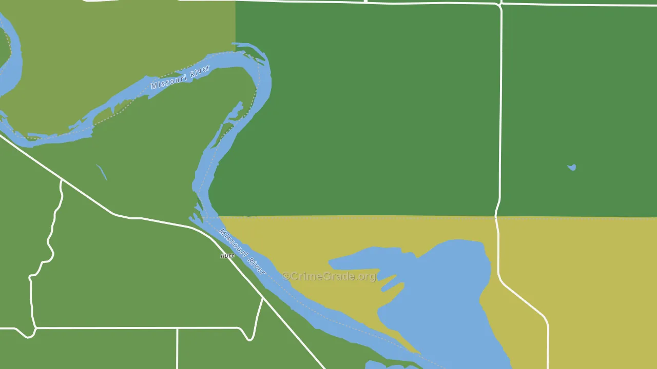 Huff, ND Map of Assault Rates
