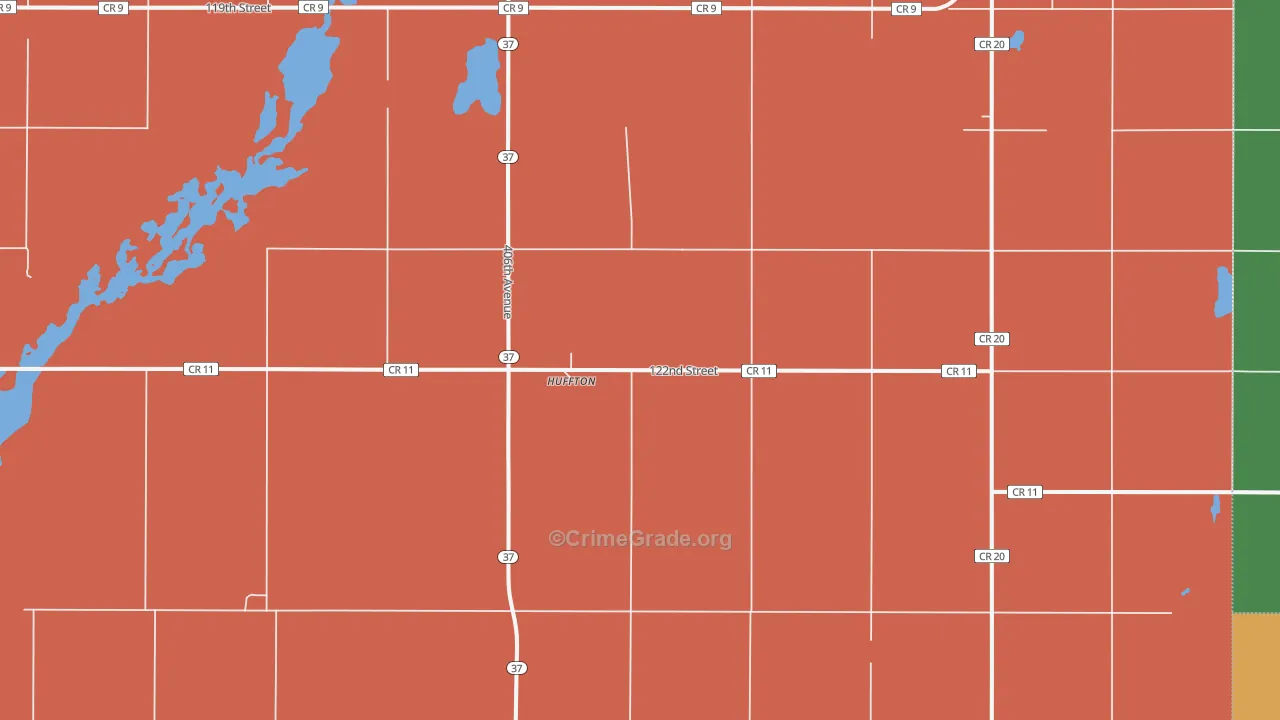 Huffton, SD Map of Assault Rates