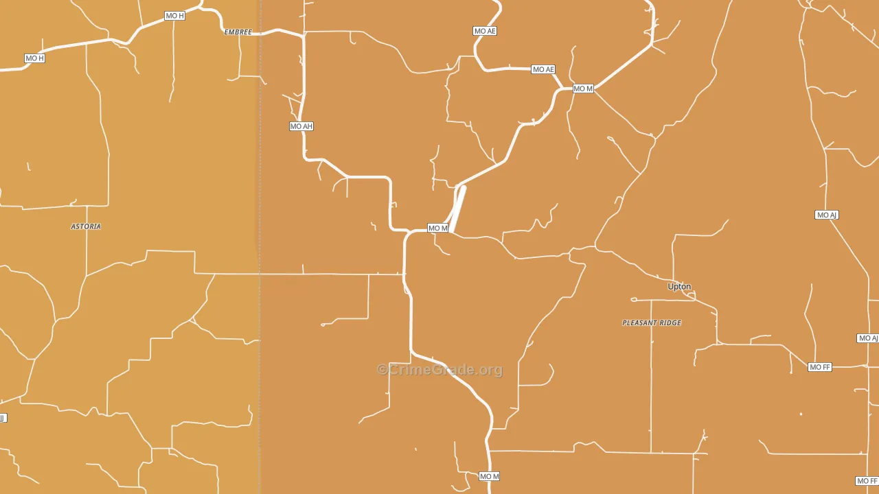 Huggins, MO Map of Assault Rates