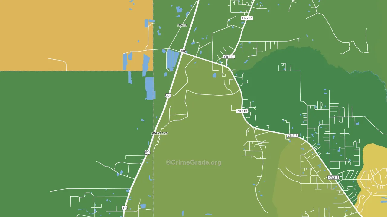 Hugh, FL Map of Assault Rates