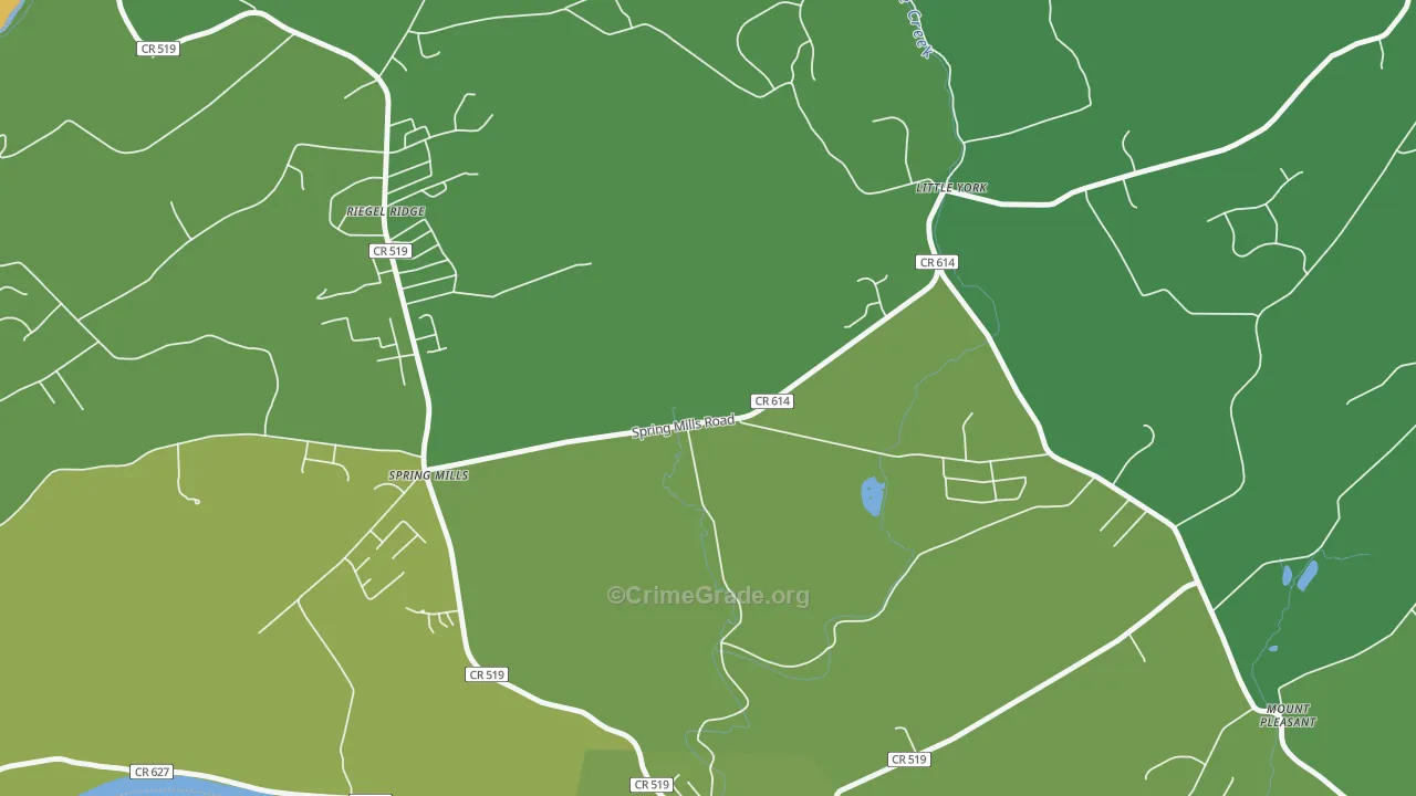Hughesville, NJ Map of Assault Rates