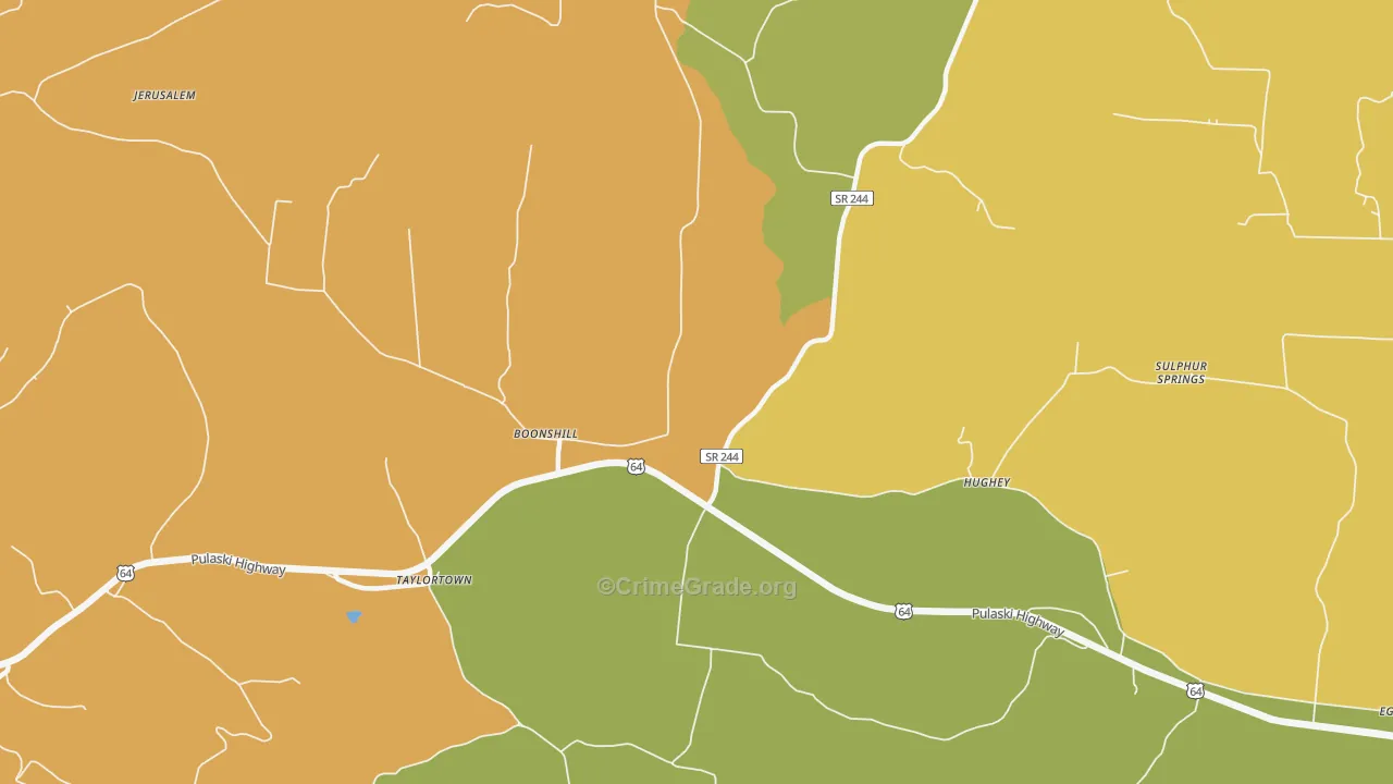 Hughey, TN Map of Assault Rates