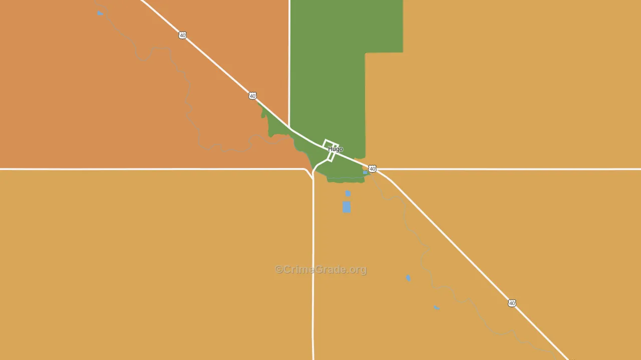 Hugo, CO Map of Assault Rates
