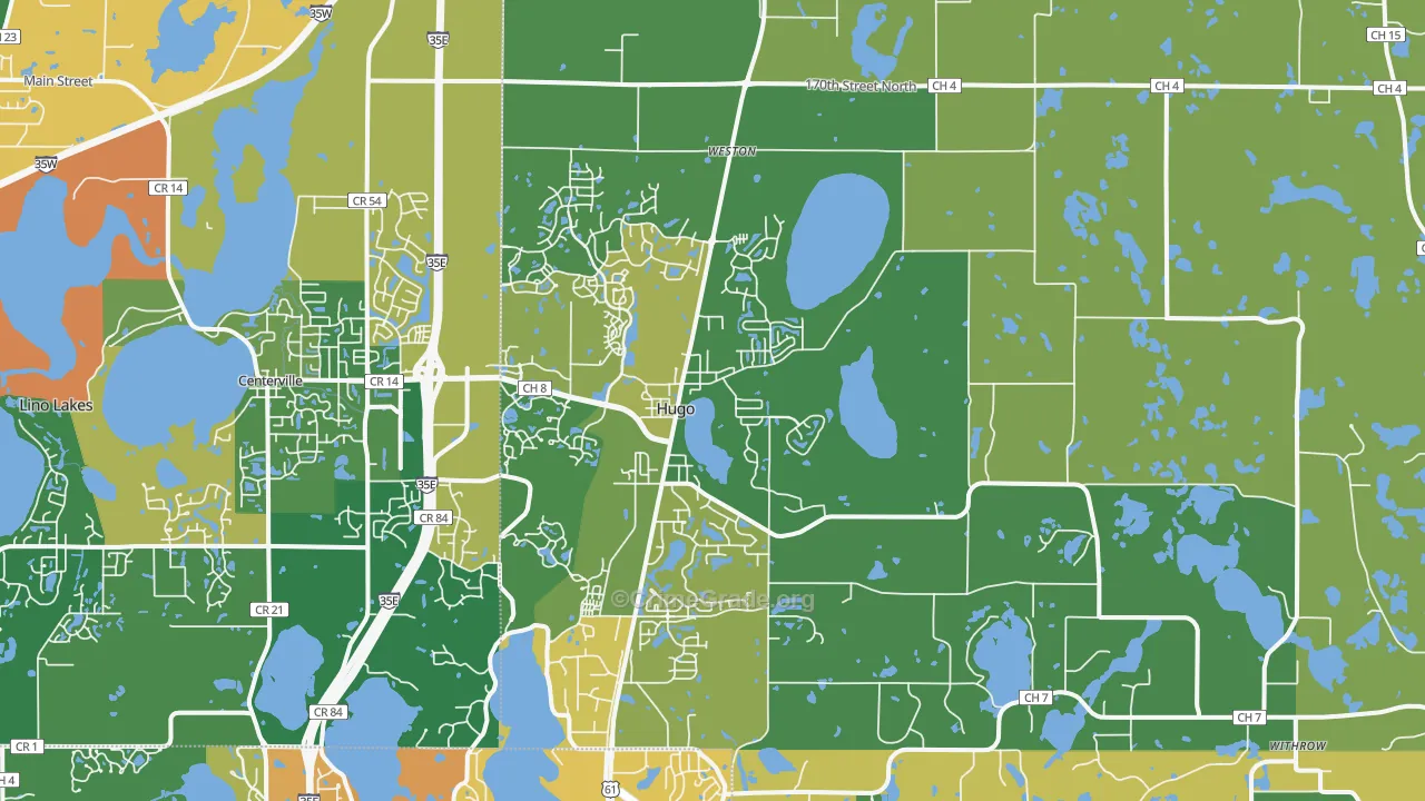 Hugo, MN Map of Assault Rates
