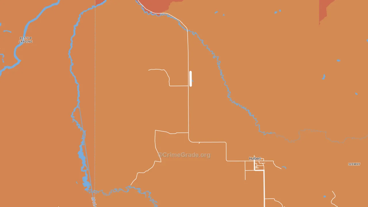 Hulbert, MI Map of Assault Rates