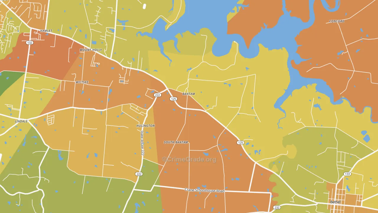 Hulington, OH Map of Assault Rates