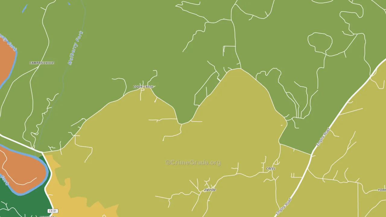 Hull, AL Map of Assault Rates