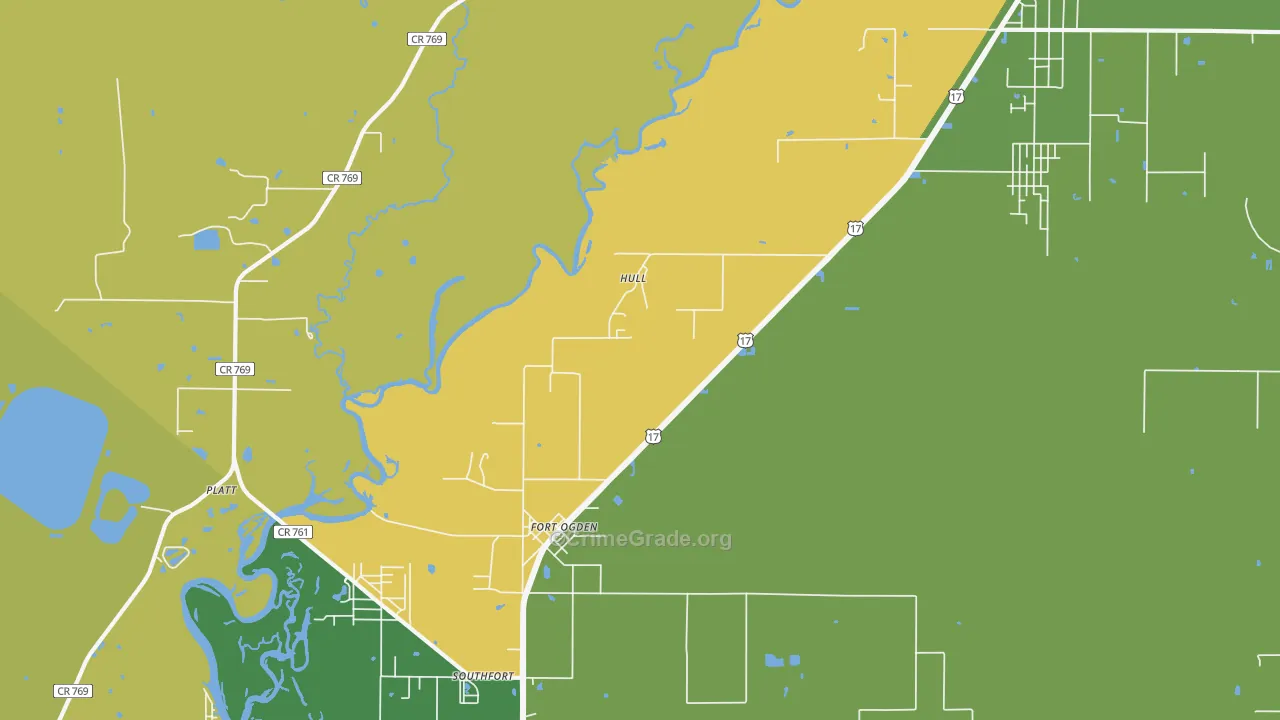 Hull, FL Map of Assault Rates