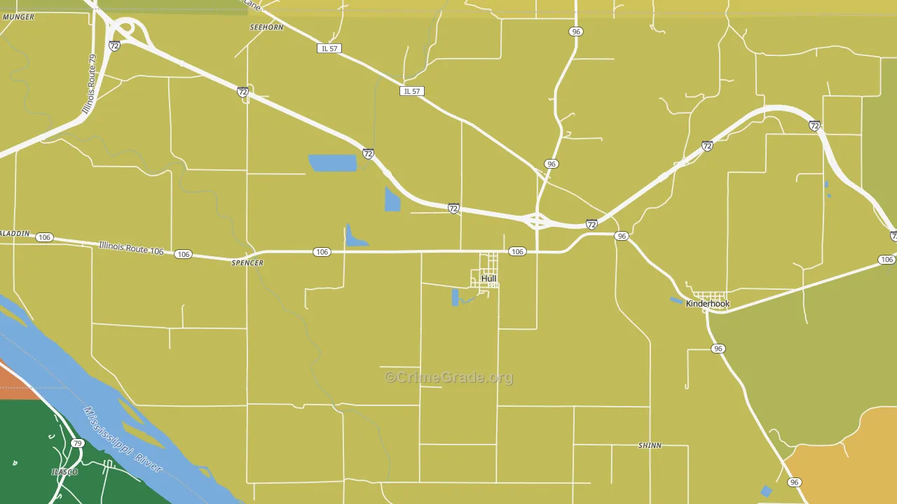 Hull, IL Map of Assault Rates