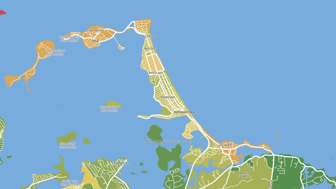 Hull, MA Map of Assault Rates