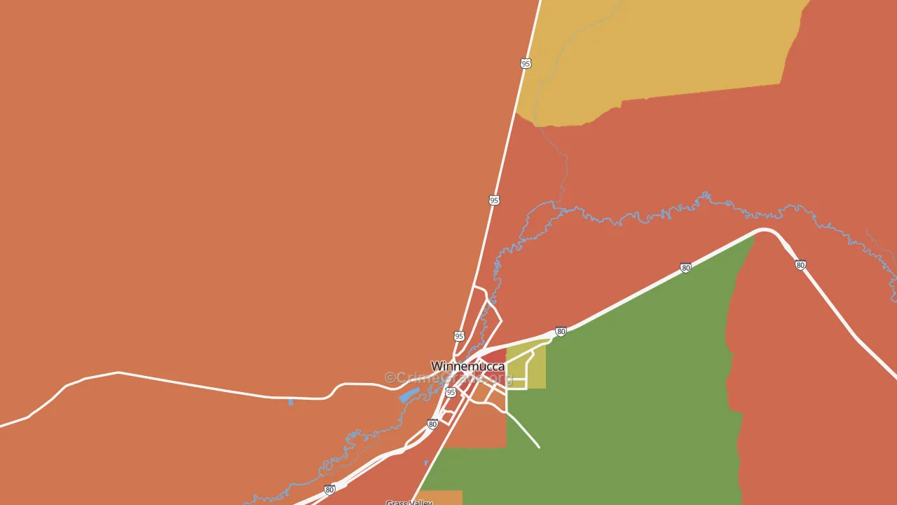 Humboldt County, NV Map of Assault Rates