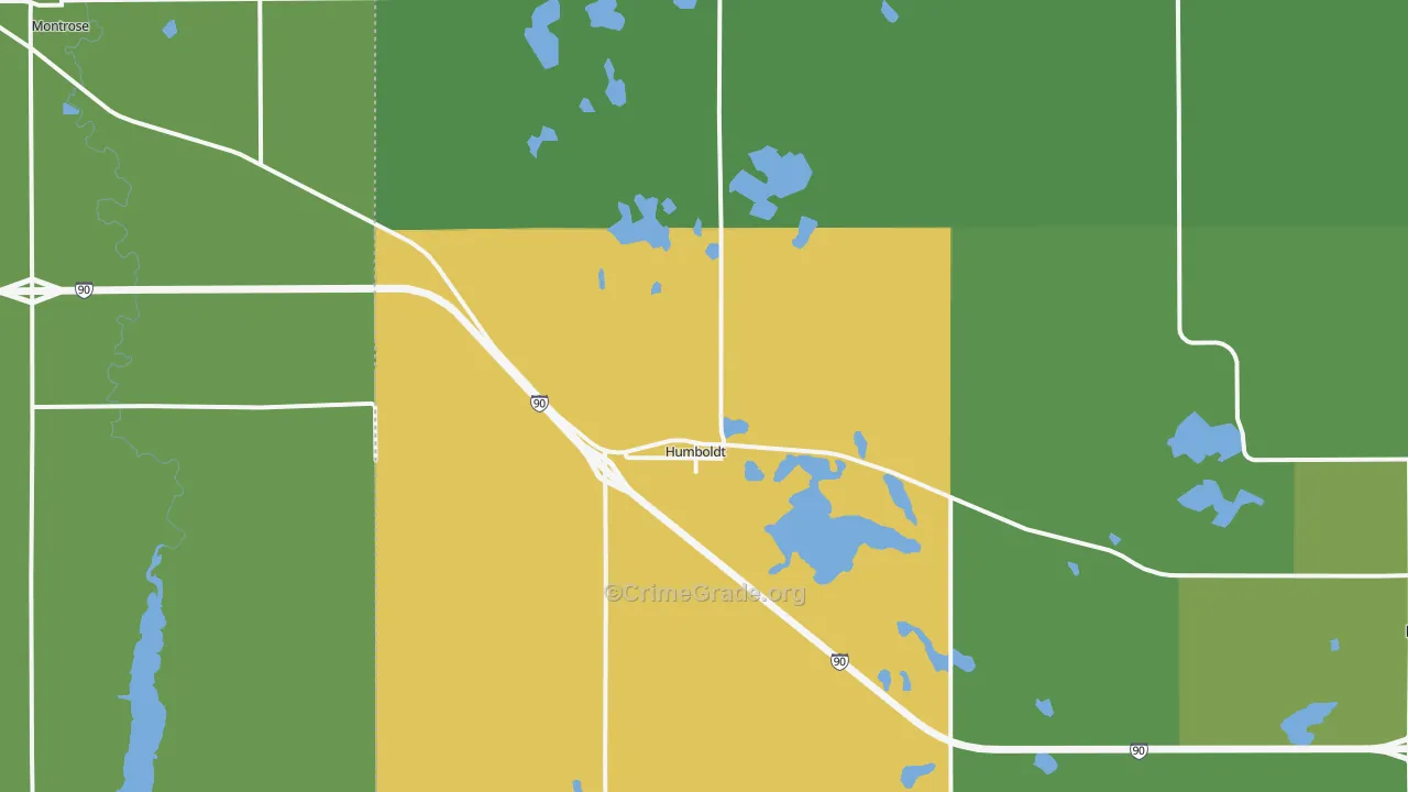 Humboldt, SD Map of Assault Rates