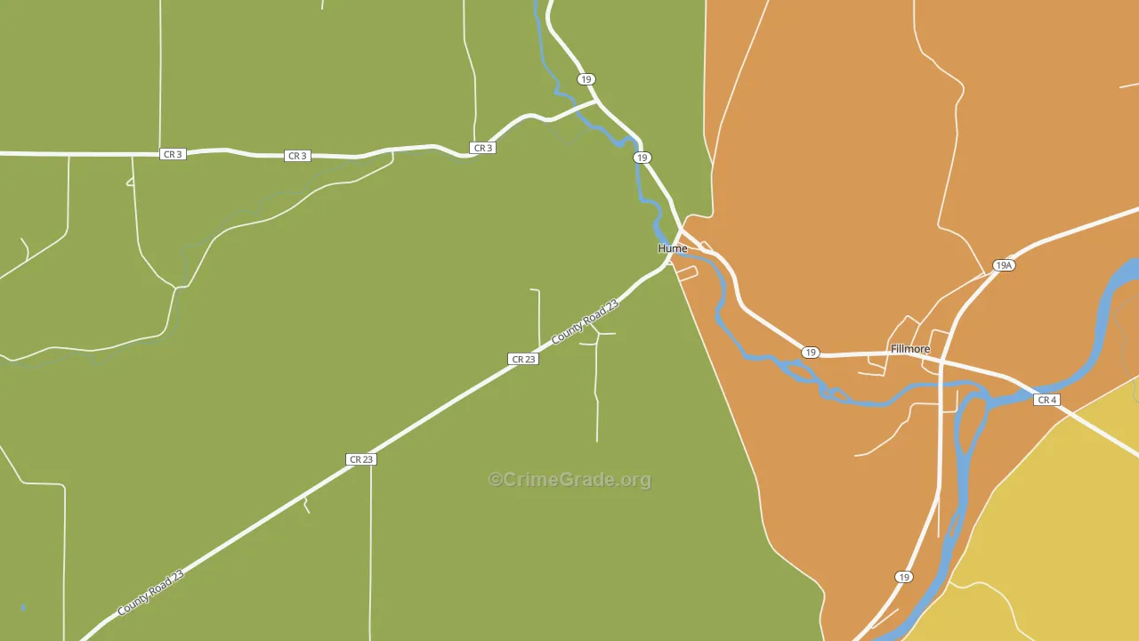 Hume, NY Map of Assault Rates