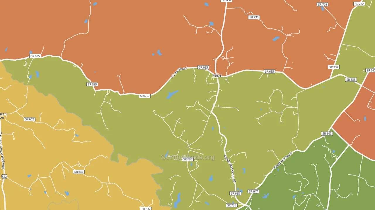 Hume, VA Map of Assault Rates