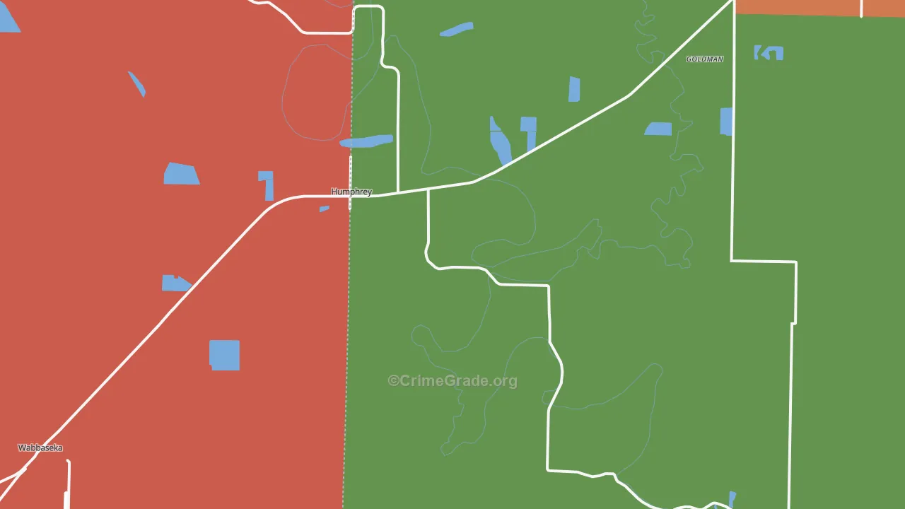Humphrey, AR Map of Assault Rates