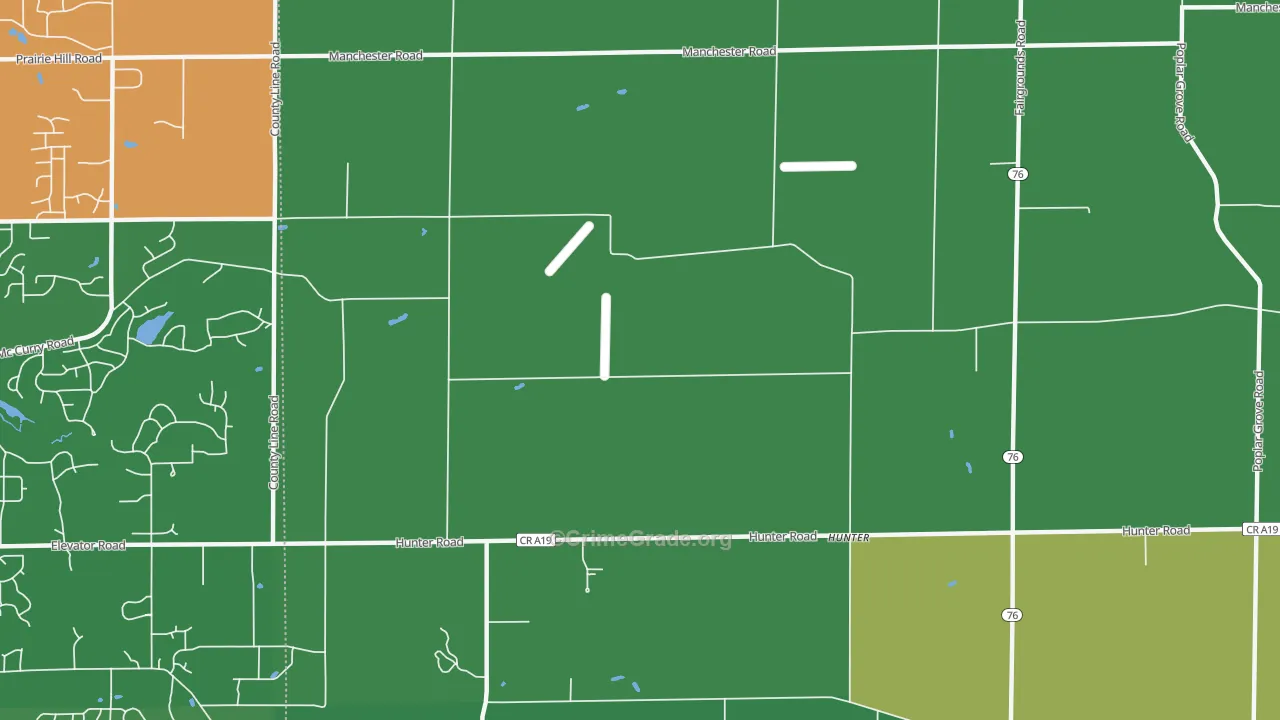 Hunter, IL Map of Assault Rates