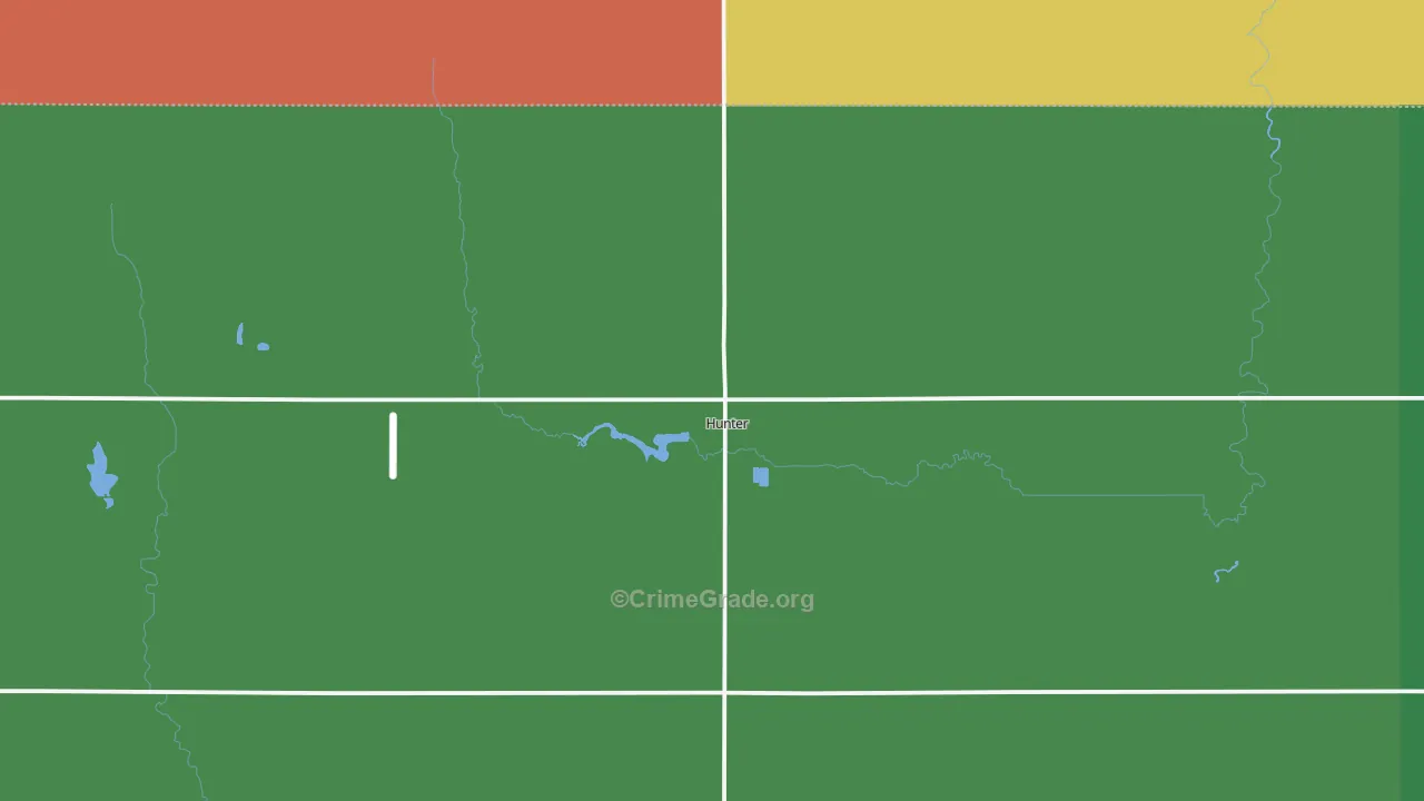 Hunter, ND Map of Assault Rates