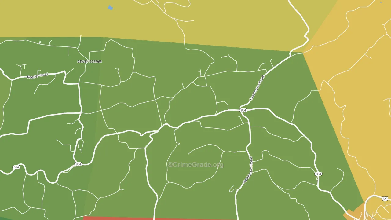 Huntersville, PA Map of Assault Rates