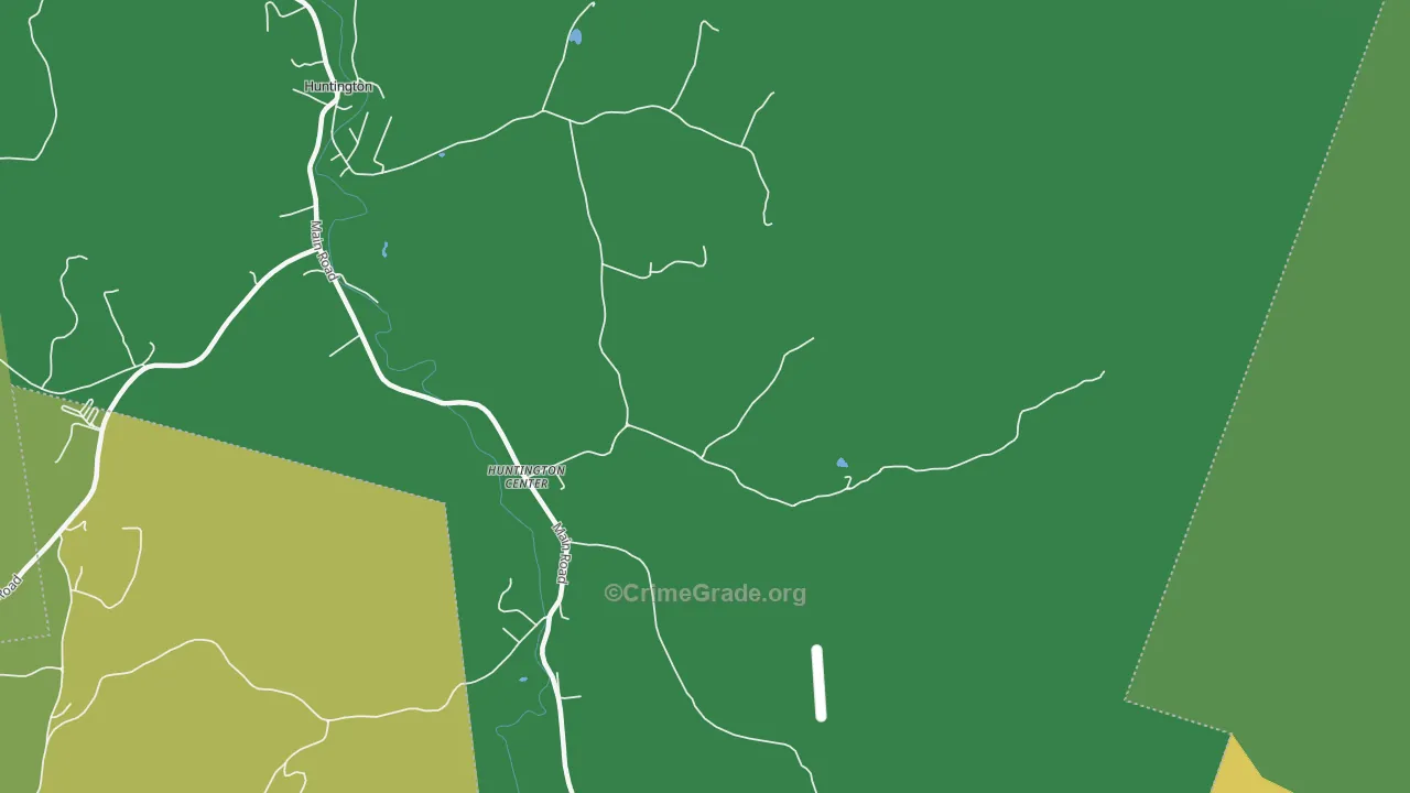 Huntington Center, VT Map of Assault Rates