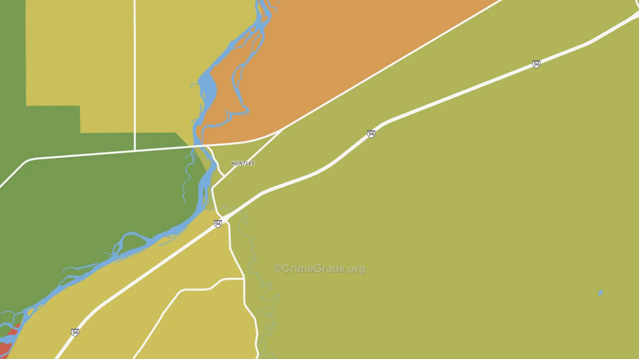 Huntley, MT Map of Assault Rates