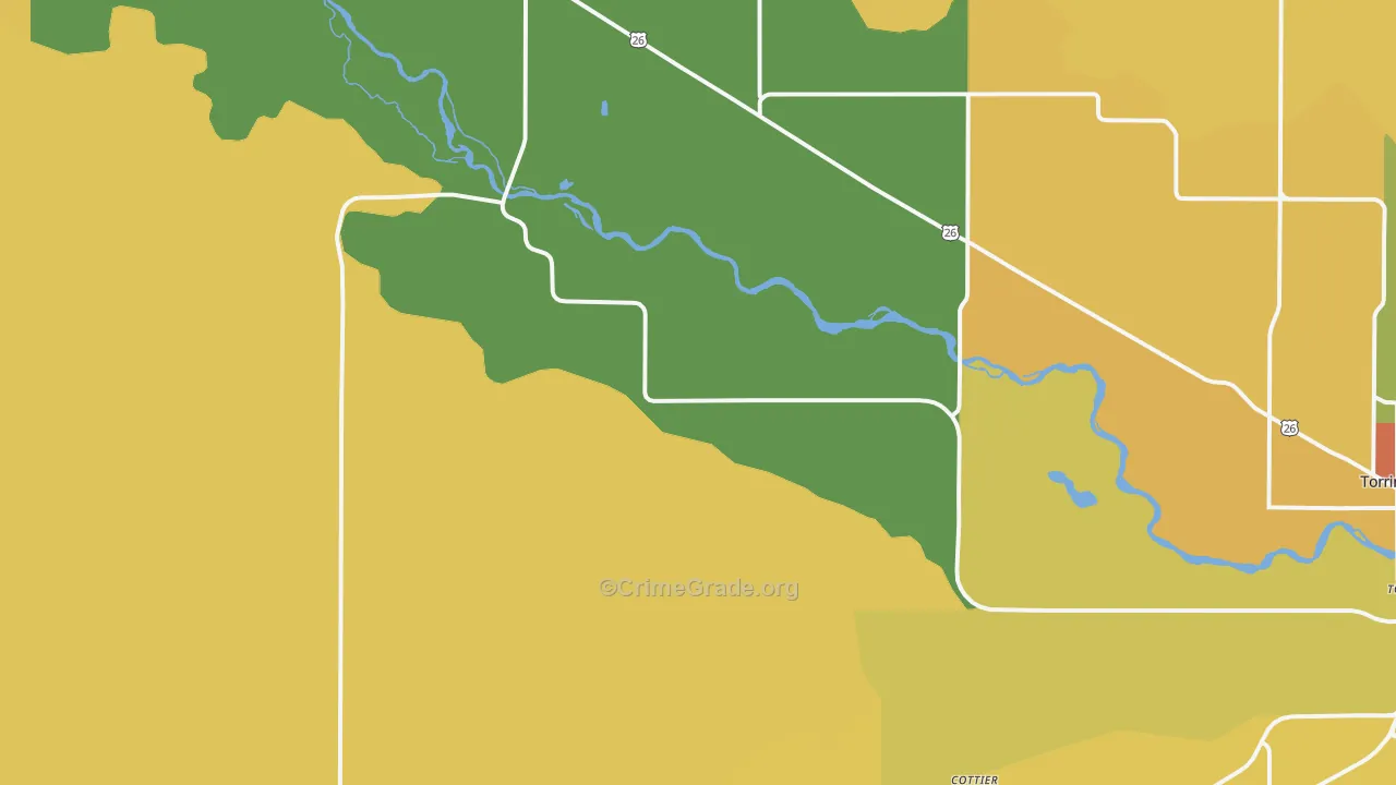 Huntley, WY Map of Assault Rates