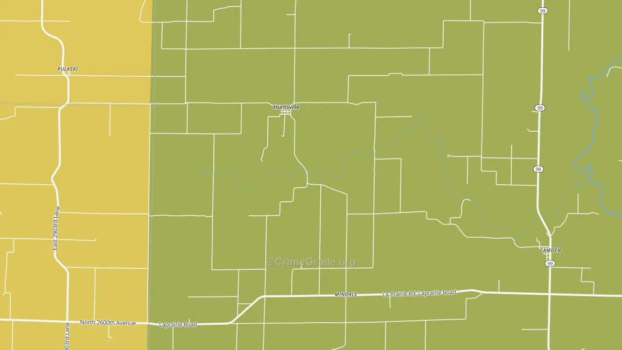 Huntsville, IL Map of Assault Rates