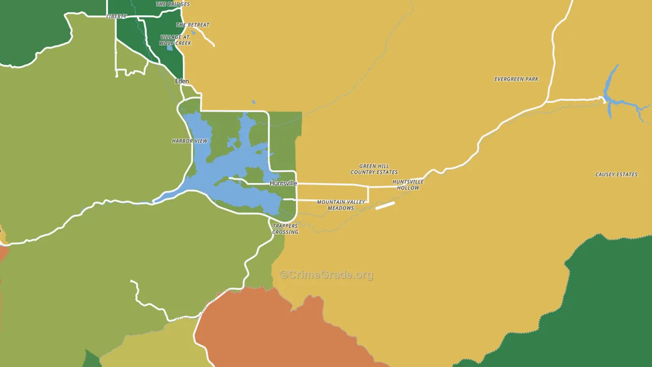 Huntsville, UT Map of Assault Rates
