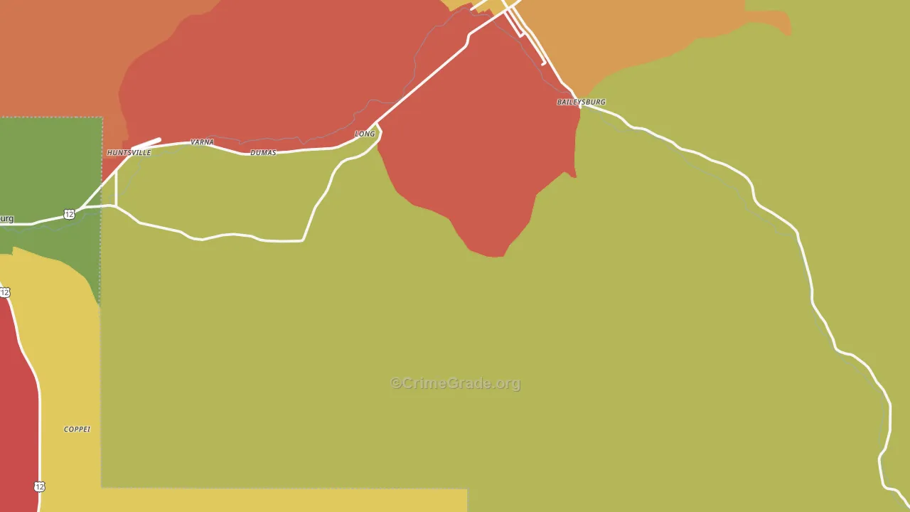 Huntsville, WA Map of Assault Rates