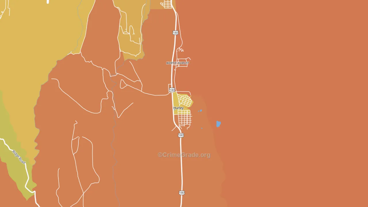 Hurley, NM Map of Assault Rates