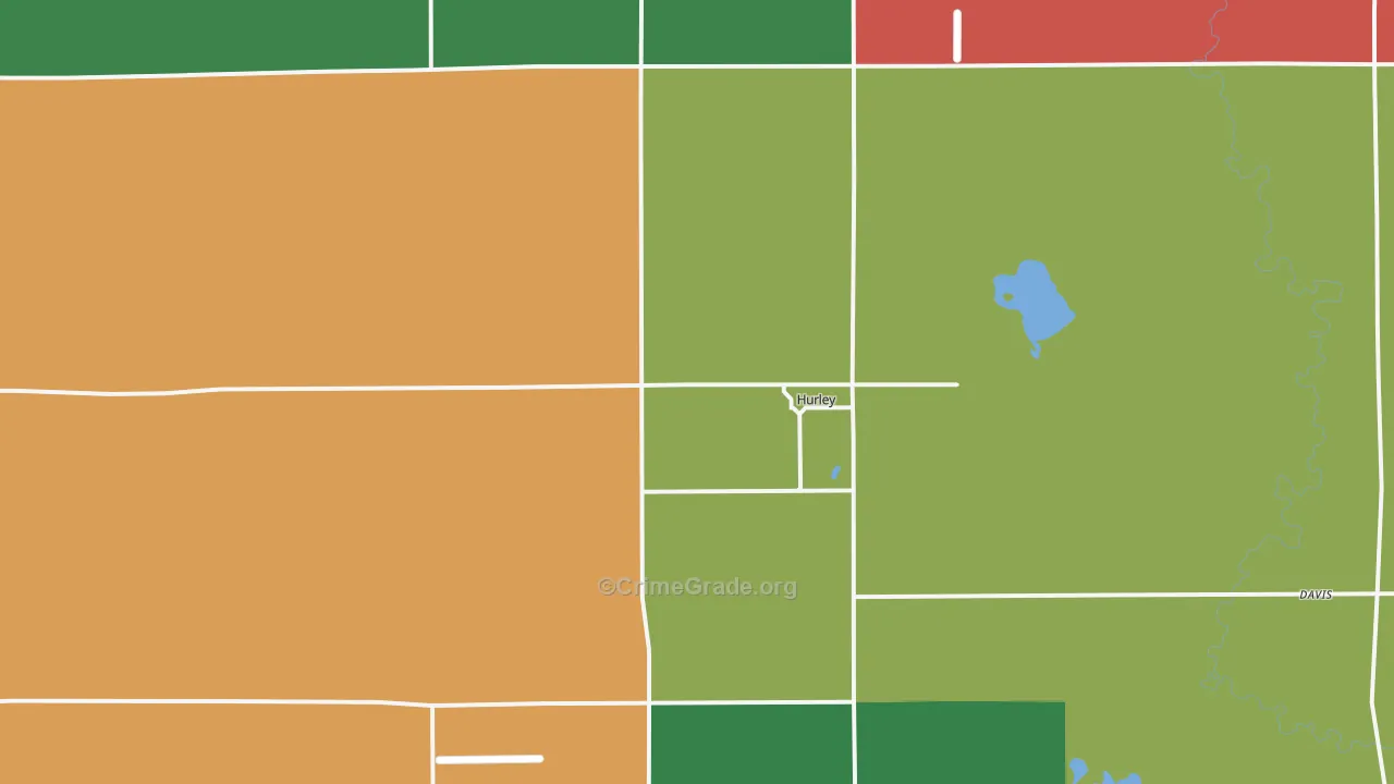 Hurley, SD Map of Assault Rates