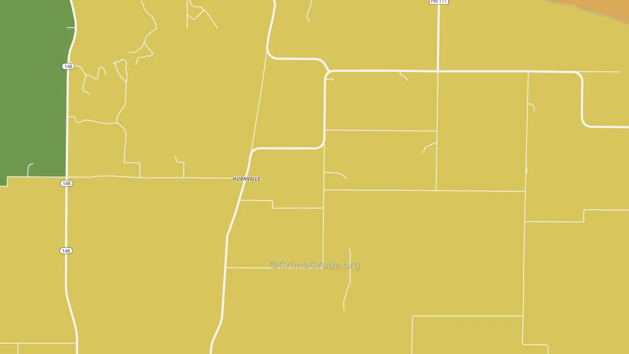 Hurnville, TX Map of Assault Rates