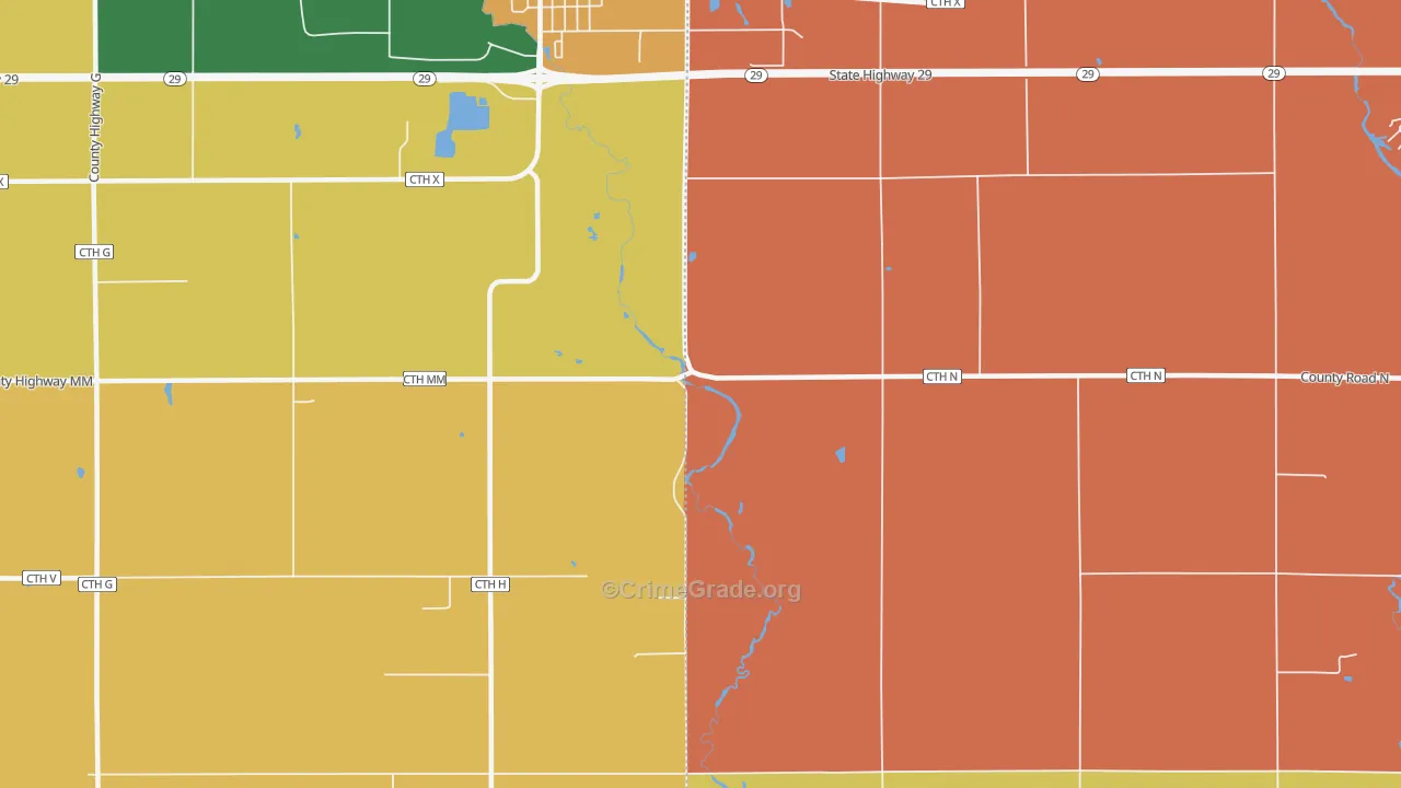 Huron, WI Map of Assault Rates