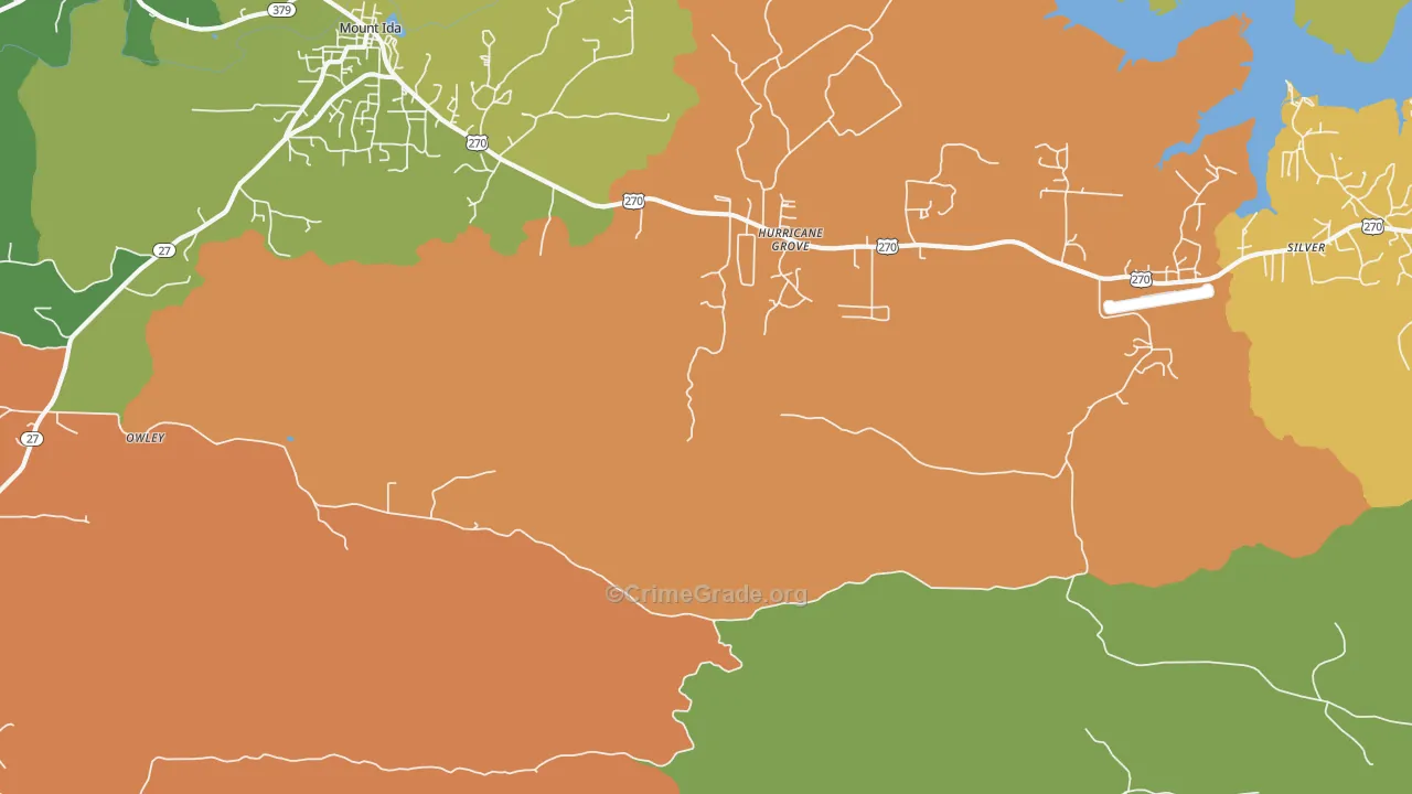 Hurricane Grove, AR Map of Assault Rates