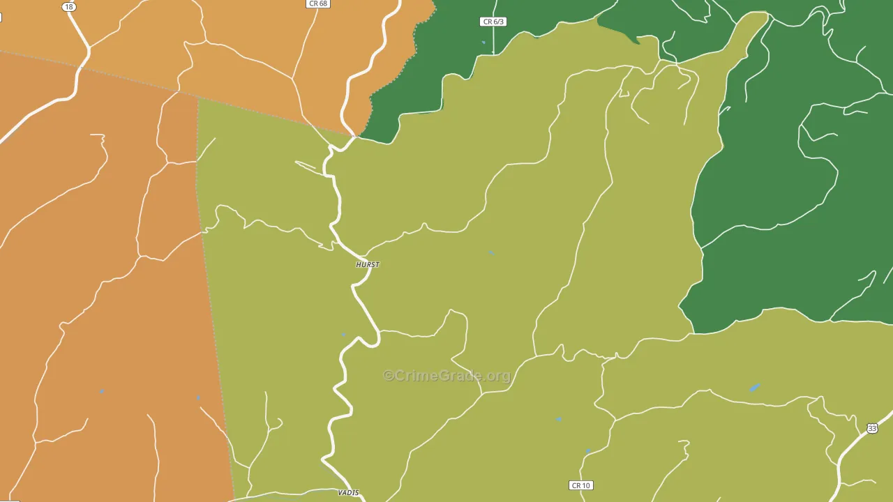 Hurst, WV Map of Assault Rates