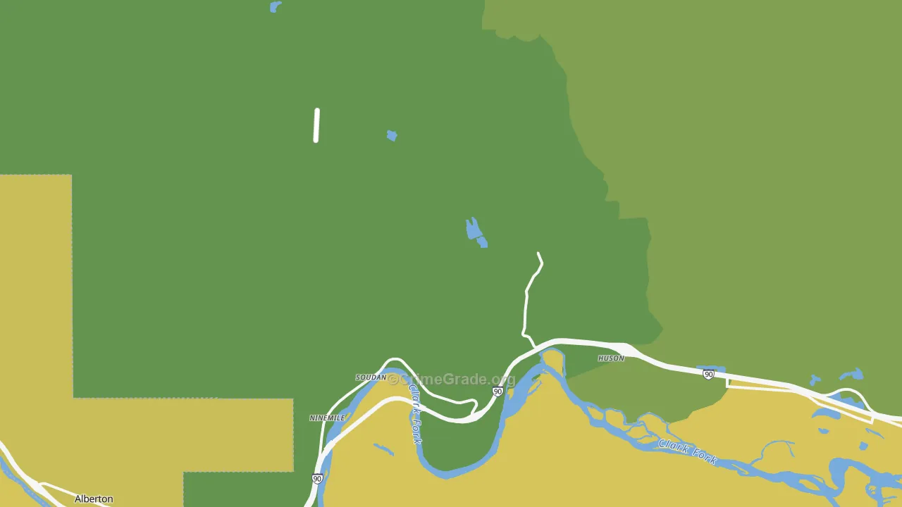 Huson, MT Map of Assault Rates