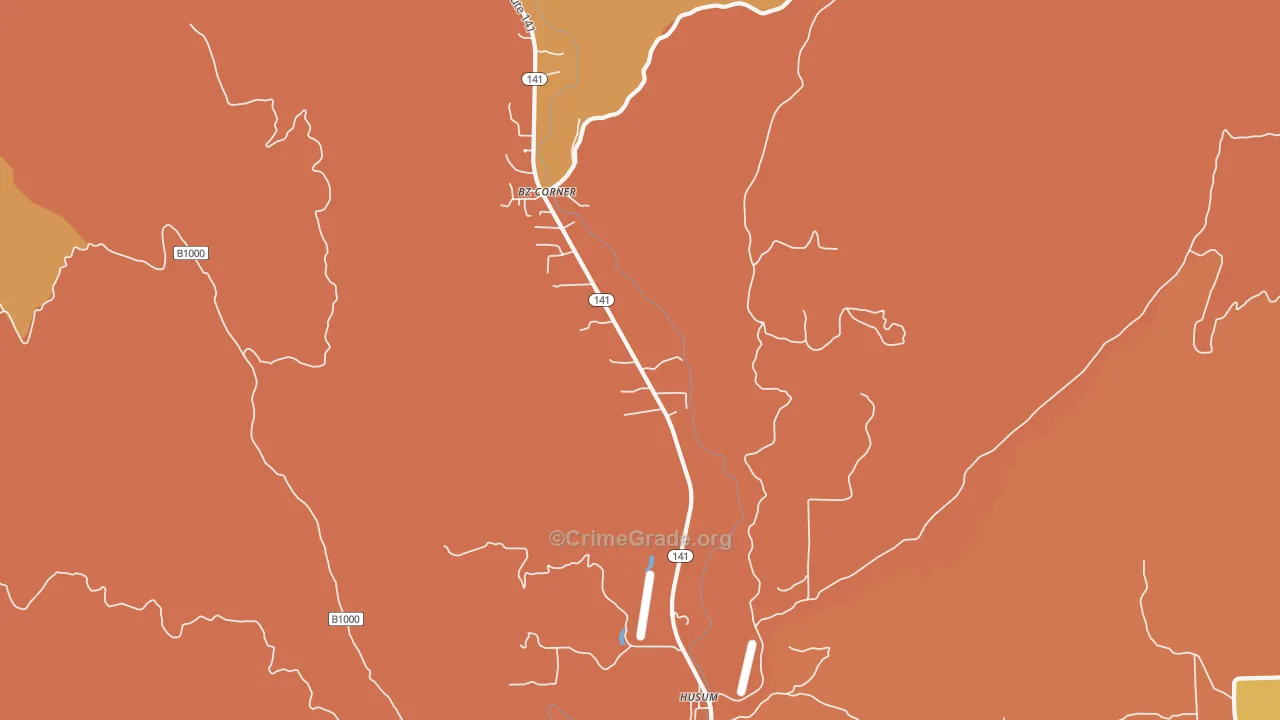 Husum, WA Map of Assault Rates